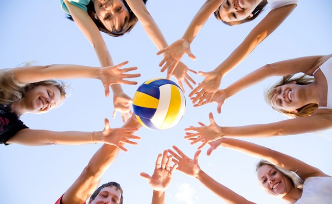 volleyball on the beach